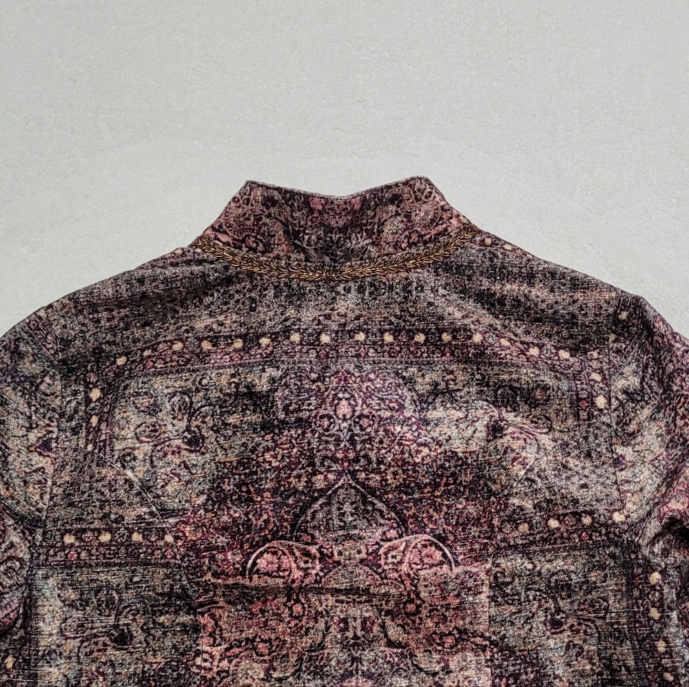 Soft Surroundings Icon Urbina Umber Velvet Baroque Balero Jacket Cropped Jacket - Picture 9 of 13